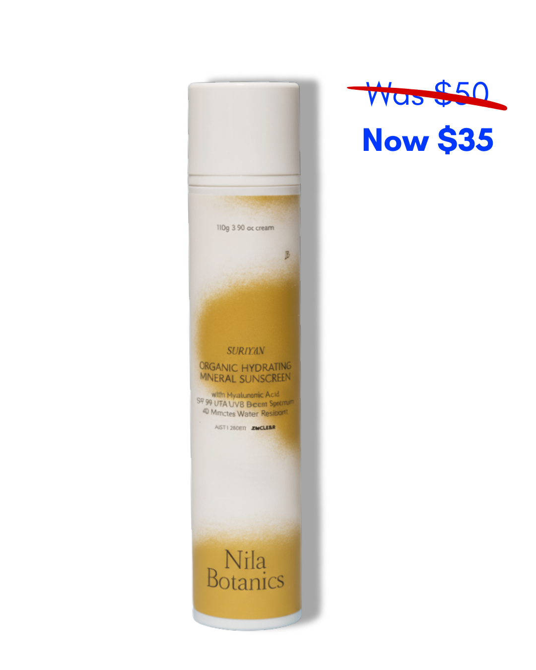 Suriyan Organic Hydrating Mineral Sunscreen SPF50 - 110ml