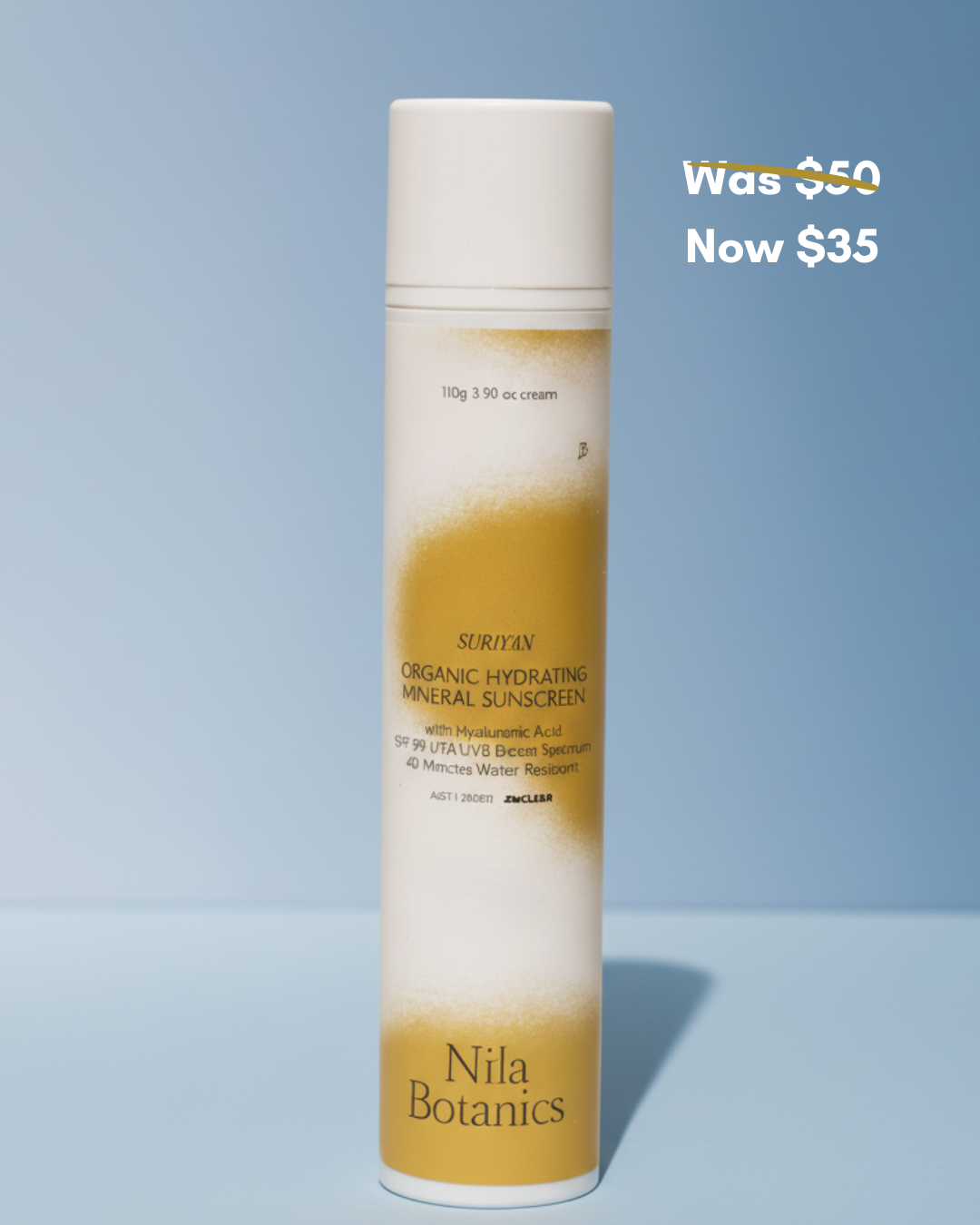 Suriyan Organic Hydrating Mineral Sunscreen SPF50 - 110ml